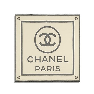 CHANEL-AA7248 샤넬 블랙 실크 트윌 스퀘어 스카프