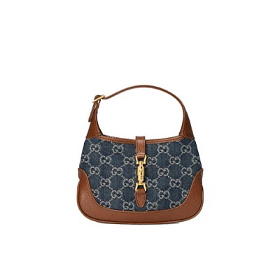 [스페셜오더]GUCCI-636706 8565 구찌 블루 오가닉 GG 데님 재키 1961 스몰 호보백