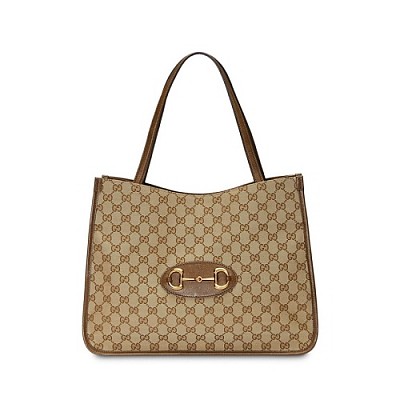 [스페셜오더]GUCCI-‎621144 8563 구찌 브라운 오리지널 GG 홀스빗 1955 미디엄 체인 토트백