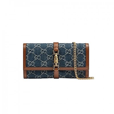 [스페셜오더]GUCCI-‎637092 8375 구찌 블루 오가닉 GG 데님 재키 1961 미니 호보백