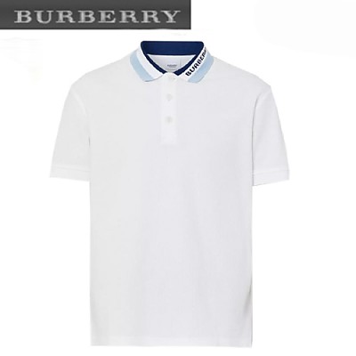 BURBERRY-80386021 버버리 소프트 폰 로고 디테일 코튼 피케 폴로셔츠