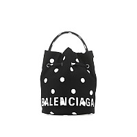 [스페셜오더]BALENCIAGA-619458 발렌시아가 블랙 WHEEL XS 드로스트링 스몰 버킷백