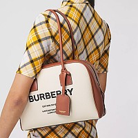 [스페셜오더]BURBERRY-80350551 버버리 블랙 미디엄 레더 하프 큐브 백