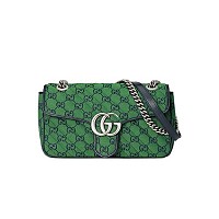 [스페셜오더]Gucci-443497 구찌 화이트 더블 G 스터드 GG 마몽 스몰 숄더백 26cm