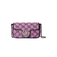 GUCCI-476433 1000 구찌 블랙 페이턴트 가죽 GG 마몽 수퍼 미니백