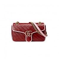 [스페셜오더]Gucci-443497 구찌 화이트 더블 G 스터드 GG 마몽 스몰 숄더백 26cm
