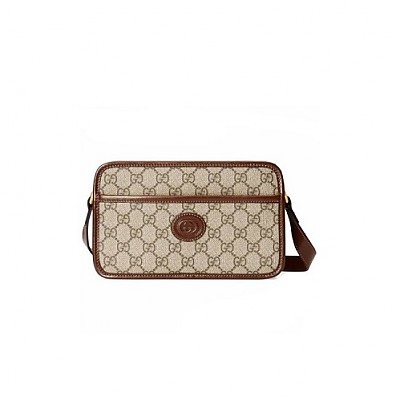 GUCCI-703468 구찌 블랙 인터로킹 G 크로스백 24.5cm