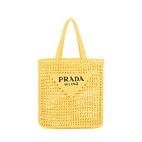 [스페셜오더]PRADA-1BG393 프라다 블랙 라피아 토트 백