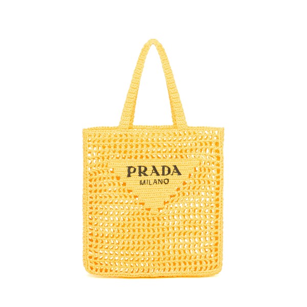 [스페셜오더]PRADA-1BG393 프라다 옐로우 라피아 토트 백