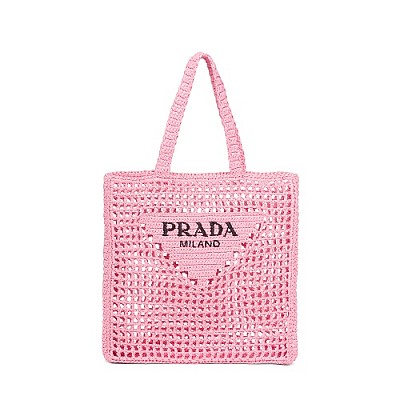 [스페셜오더]PRADA-1BG393 프라다 탠 라피아 토트 백