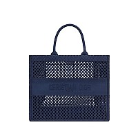 [스페셜오더]DIOR-M1296 디올 블루 Toile de Jouy 자수 스몰 BOOK TOTE 백