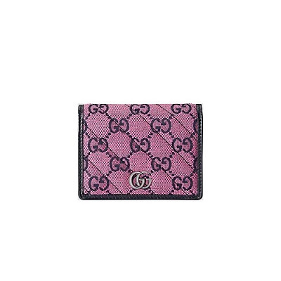 GUCCI-466492 4166 구찌 블루 GG 마몽 GG 멀티컬러 카드 지갑