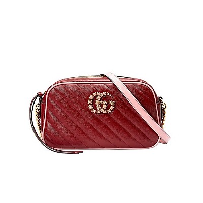 [스페셜오더]GUCCI-447632-8187 구찌 GG 마몽 골드메탈릭 펄 디테일 스몰 마틀라세 숄더백