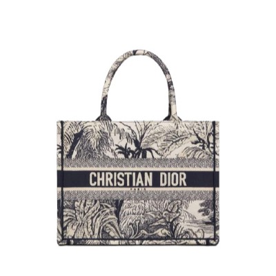 DIOR-디올 에크루/블루 Oblique 자수 Dior Book Tote 라지 토트백 42cm - M1286ZRIW_M828