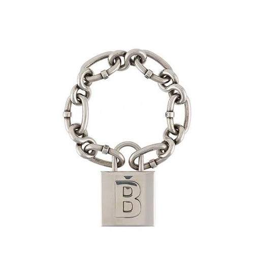 BALENCIAGA-637704 발렌시아가 실버 LOCK CHAIN 브레이슬릿