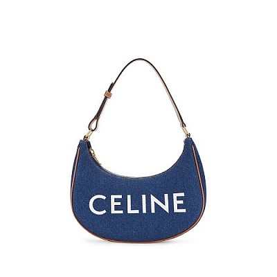 CELINE-114493 셀린느 블랙 카프스킨 트리옹프 미디엄 아바 핸드백 24cm