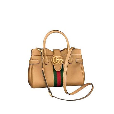 [스페셜오더]GUCCI-658450 9793 구찌 베이지 더블 G 웹 스몰 탑 핸들백