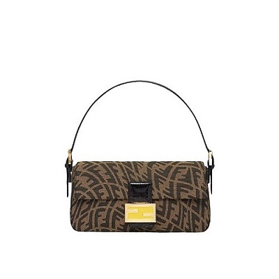 [스페셜오더]FENDI-8BR600 펜디 핫핑크 FF 엠보싱 미디엄 바게트 백