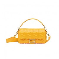 [스페셜오더]FENDI-8BR600 펜디 화이트 FF 엠보싱 미디엄 바게트 백