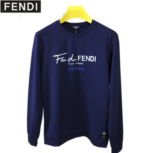 FENDI-08287 펜디 네이비 프린트 장식 스웨트셔츠 남성용