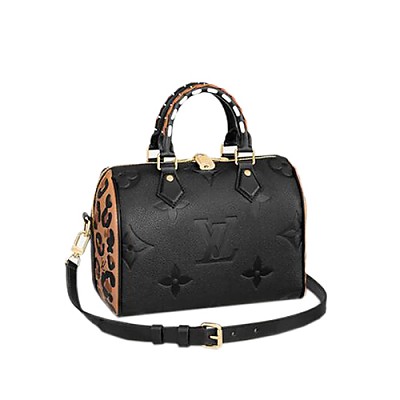 [스페셜오더]LOUIS VUITTON-M55422 루이비통 브라운/크렘 베쥬 모노그램 시어링 스피디 반둘리에 25