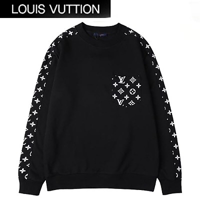 LOUIS VUITTON-08255 루이비통 화이트 모노그램 프린트 장식 스웨트셔츠 남여공용