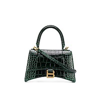 [스페셜오더]BALENCIAGA-593546 발렌시아가 화이트 샤이니 아워글래스 스몰 탑 핸들백