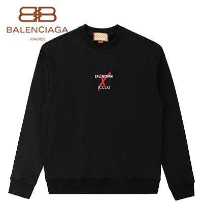 GUCCI-08255 구찌 아이보리 구찌 X 발렌시아가 콜라보 아플리케 장식 스웨트셔츠 남여공용