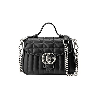 [스페셜오더]GUCCI-583571 8277 구찌 블랙 GG 마몽 미니 탑 핸들백