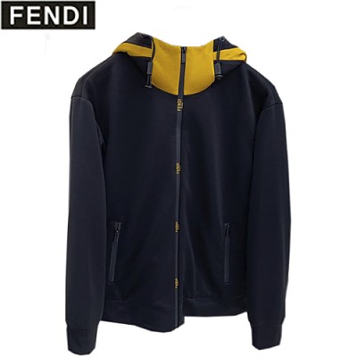 FENDI-10269 펜디 블랙 FENDI 프린트 장식 후드 쟈켓 남성용