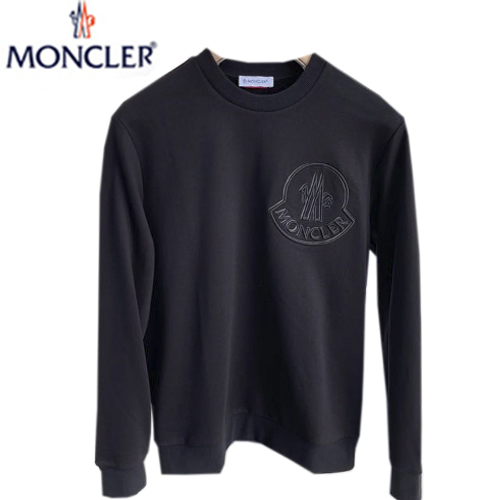 MONCLER-102612 몽클레어 블랙 로고 아플리케 장식 스웨트셔츠 남성용