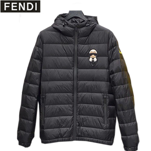 FENDI-103011 펜디 블랙 패치 장식 패딩 남성용