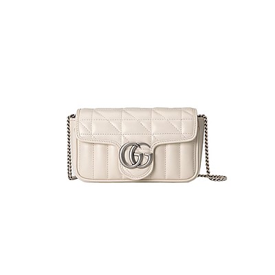 GUCCI-476433 8106 구찌 실버 GG 마몽 수퍼 미니백