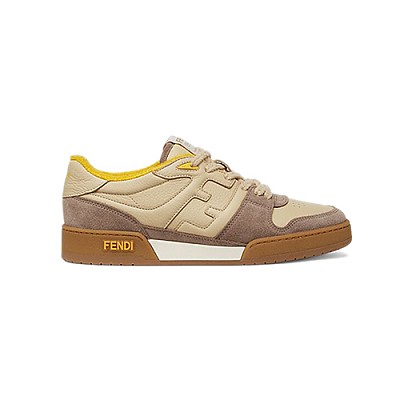 FENDI-7E1493 펜디 화이트 스웨이드 펜디 매치 로우탑 스니커즈 남여공용