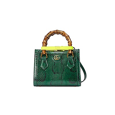 [스페셜오더]GUCCI-655661 9060 구찌 화이트 다이애나 뱀부 핸들 미니 토트 백