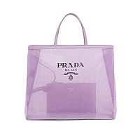 [스페셜오더]PRADA-1BG416 프라다 블랙 폴카 도트 메쉬 토트 백