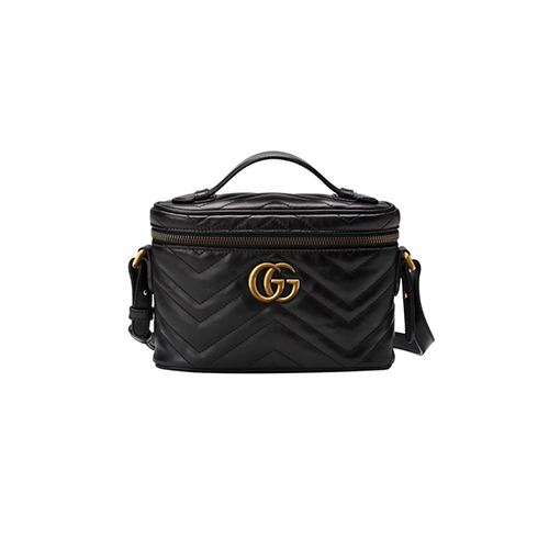 [스페셜오더]GUCCI-672253 1000 구찌 GG 마몽 블랙 마틀라세 미니백