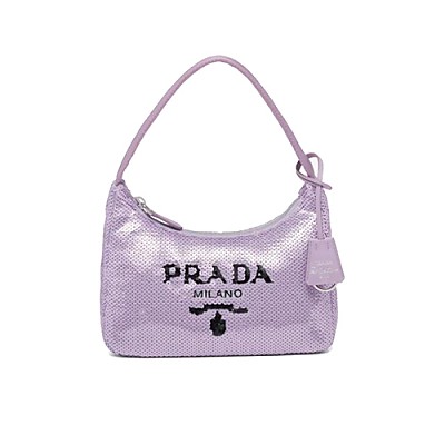 [스페셜오더]PRADA-1NE515 프라다 블루 리에디션 2000 시어링 미니 숄더백