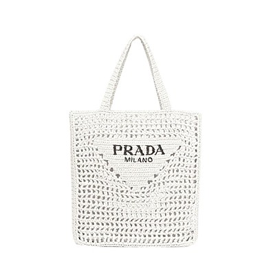 [스페셜오더]PRADA-1BG393 프라다 탠 라피아 토트 백