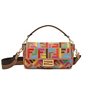 [스페셜오더]FENDI-8BR600 펜디 핫핑크 FF 엠보싱 미디엄 바게트 백