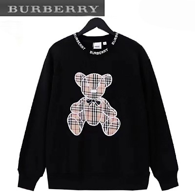 BURBERRY-11309 버버리 블랙 베어 아플리케 장식 스웨트셔츠 남성용