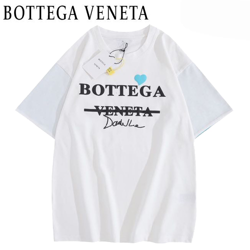 BOTTEGA VENE**-031013 보테가 베네타 화이트 프린트 장식 티셔츠 남여공용