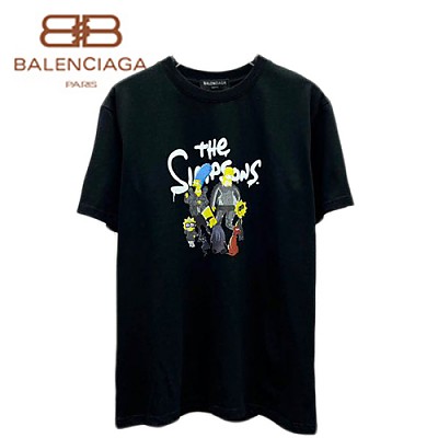 BALENCIA**-032120 발렌시아가 화이트 The Simpsons 티셔츠 남성용