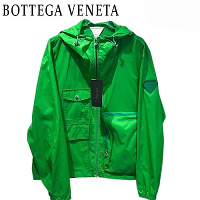 BOTTEGA VENE**-03294 보테가 베네타 그레이 트라이앵글 로고 바람막이 후드 재킷 남여공용