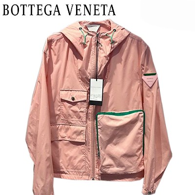 BOTTEGA VENE**-03292 보테가 베네타 화이트 트라이앵글 로고 바람막이 후드 재킷 남여공용