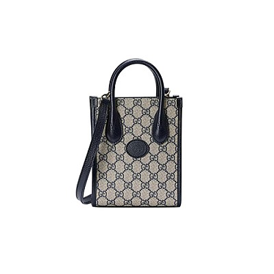 [스페셜오더]GUCCI-671623 8563 구찌 브라운 GG 인터로킹 G 미니 토트백