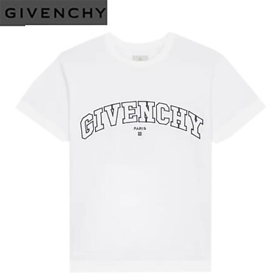 GIVENC**-BM71CW3 지방시 블랙 GIVENCHY College 아플리케 티셔츠