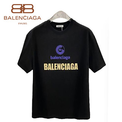 BALENCIAGA-042314 발렌시아가 화이트 프린트 장식 티셔츠 남성용