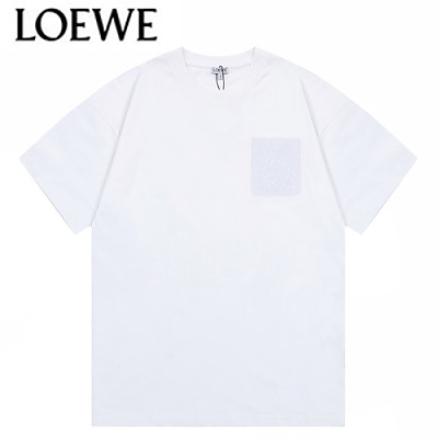 LOEWE-04203 로에베 그레이 아플리케 장식 티셔츠 남여공용