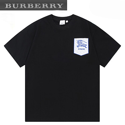 BURBERRY-04204 버버리 화이트 아플리케 장식 티셔츠 남여공용